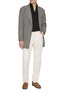 模特儿示范图 - 点击放大 - MAGNUS & NOVUS - Monochrome Herringbone Wool Coat