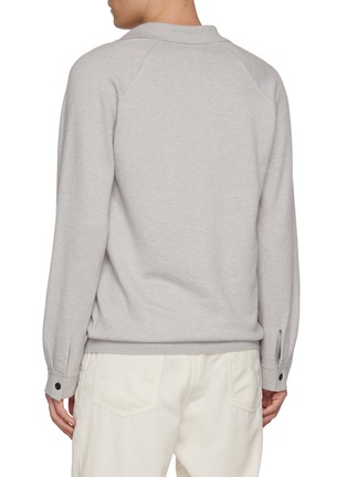 背面 - 点击放大 - MAGNUS & NOVUS - Long Sleeve Cotton Cashmere Polo Shirt