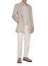 模特儿示范图 - 点击放大 - MAGNUS & NOVUS - Long Sleeve Cotton Cashmere Polo Shirt
