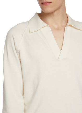  - MAGNUS & NOVUS - Long Sleeve Cotton Cashmere Knit Polo Shirt