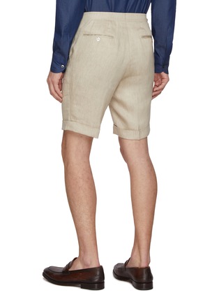 背面 - 点击放大 - MAGNUS & NOVUS - Flat Front Linen Shorts