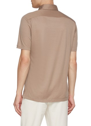 背面 - 点击放大 - MAGNUS & NOVUS - Wool Tencel Cotton Blend Polo Shirt