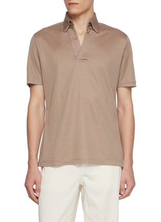 首图 - 点击放大 - MAGNUS & NOVUS - Wool Tencel Cotton Blend Polo Shirt