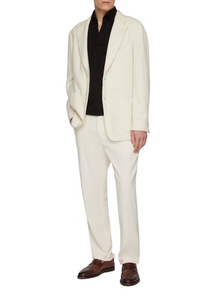 模特儿示范图 - 点击放大 - MAGNUS & NOVUS - Wool Blend Knit Blazer