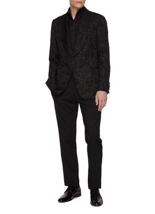模特儿示范图 - 点击放大 - MAGNUS & NOVUS - Floral Jacquard Blazer
