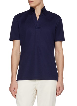 首图 - 点击放大 - MAGNUS & NOVUS - Wool Tencel Cotton Blend Polo Shirt