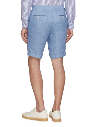 背面 - 点击放大 - MAGNUS & NOVUS - Flat Front Linen Shorts