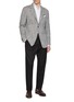 模特儿示范图 - 点击放大 - MAGNUS & NOVUS - Mélange Textured Wool Linen Blend Blazer