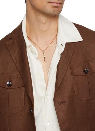 模特儿示范图 - 点击放大 - TATEOSSIAN - Gold Plated Silver Feng Shui Fish Necklace