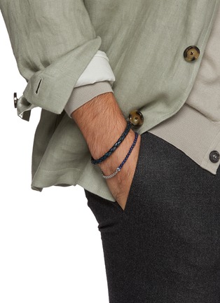 模特儿示范图 - 点击放大 - TATEOSSIAN - Carbon Pop Leather Bracelet