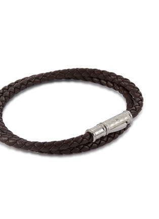 细节 - 点击放大 - THOMPSON - Lucky Clover Double Wrap Leather Bracelet