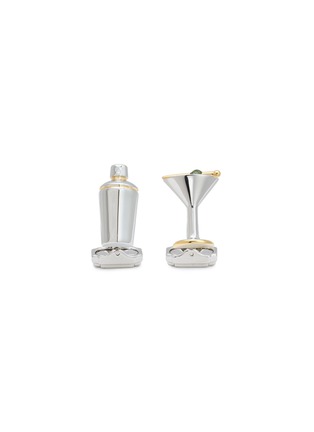首图 - 点击放大 - THOMPSON - Martini Glass And Shaker Enamel Two Tone Cufflinks