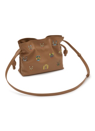 细节 - 点击放大 - LOEWE - Cats Mini Flamenco Leather Clutch