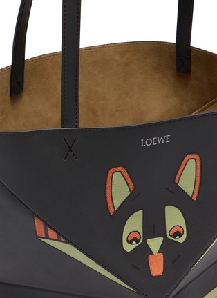 细节 - 点击放大 - LOEWE - X Louis Wain Medium Puzzle Fold Leather Tote Bag