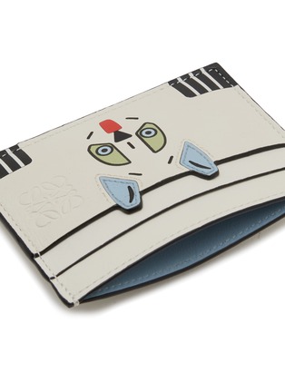 细节 - 点击放大 - LOEWE - X Louis Wain Futurist Cat Leather Plain Cardholder