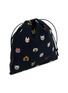模特儿示范图 - 点击放大 - LOEWE - Cats Small Drawstring Canvas Cotton Pouch