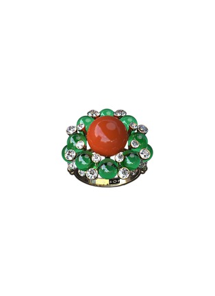 首图 - 点击放大 - MING SONG HAUTE JOAILLERIE - ABYSSAL WHISPERS 珊瑚钻石饰 14K 黄金戒指 — HK 13