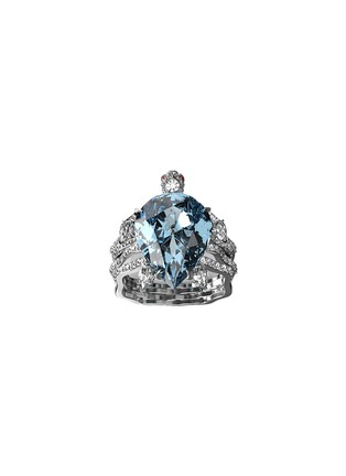 首图 - 点击放大 - MING SONG HAUTE JOAILLERIE - ABYSSAL WHISPERS 海蓝宝钻石饰铂金戒指 — HK 13