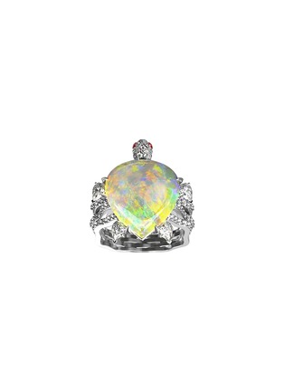 首图 - 点击放大 - MING SONG HAUTE JOAILLERIE - ABYSSAL WHISPERS 欧泊钻石饰铂金戒指 — HK 13