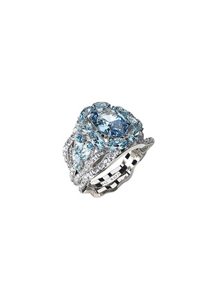 首图 - 点击放大 - MING SONG HAUTE JOAILLERIE - ABYSSAL WHISPERS 海蓝宝钻石饰铂金戒指 — HK 13