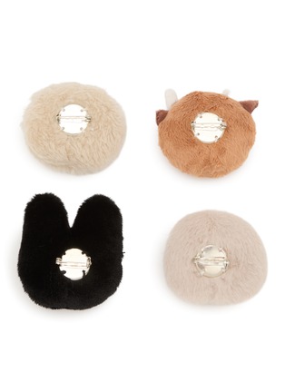 细节 - 点击放大 - BAZ & FRIENDS - 毛绒胸针四件套