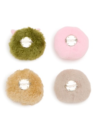 细节 - 点击放大 - BAZ & FRIENDS - 毛绒胸针四件套