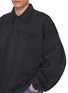  - ALEXANDERWANG - Oversized Long Sleeve Embroidered Logo Cotton Polo Top