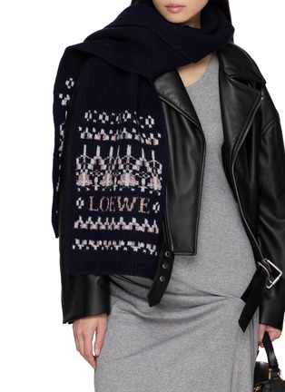 模特儿示范图 - 点击放大 - LOEWE - Wool Blend Scarf