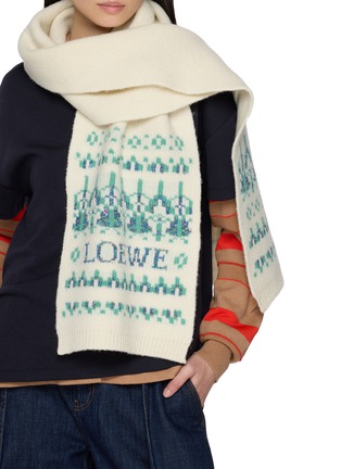 模特儿示范图 - 点击放大 - LOEWE - Wool Blend Scarf