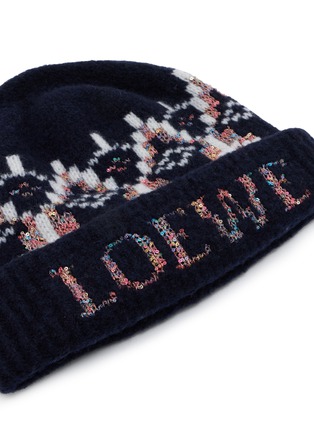 细节 - 点击放大 - LOEWE - Fair Isle Sequin Intarsia Wool Blend Beanie