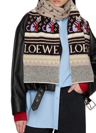 模特儿示范图 - 点击放大 - LOEWE - Wool Blend Scarf
