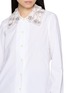  - JUPE BY JACKIE - Desir Hand Embroidered Ruffles Cotton Poplin Shirt