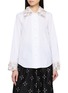 首图 - 点击放大 - JUPE BY JACKIE - Desir Hand Embroidered Ruffles Cotton Poplin Shirt