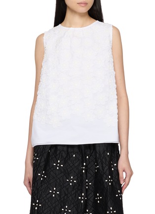 首图 - 点击放大 - JUPE BY JACKIE - Sleeveless Floral Embroidered Sleeveless Top