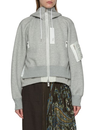 首图 - 点击放大 - SACAI - Sponge Sweat Layered Hem Hooded Jacket