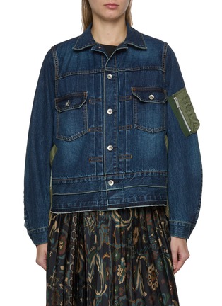 首图 - 点击放大 - SACAI - Hybrid Dark Wash Denim Jacket