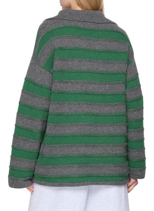 背面 - 点击放大 - THE ELDER STATESMAN - Dume Striped Cashmere Knit Rugby Sweater