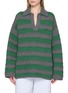 首图 - 点击放大 - THE ELDER STATESMAN - Dume Striped Cashmere Knit Rugby Sweater