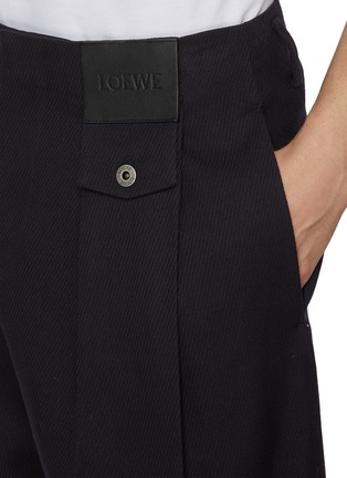  - LOEWE - 羊毛褶裥弯刀长裤