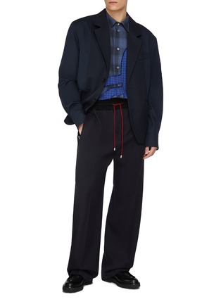 模特儿示范图 - 点击放大 - LOEWE - 拼接设计格纹衬衫