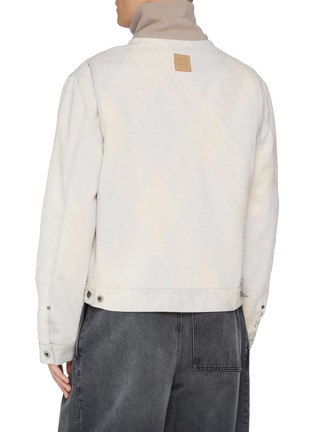 背面 - 点击放大 - LOEWE - Argyle Jaquard Zip Up Denim Jacket