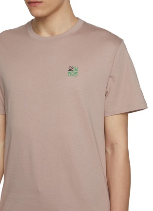  - LOEWE - Two Tone Anagram Embroidery Cotton T-Shirt