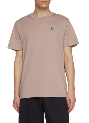 首图 - 点击放大 - LOEWE - Two Tone Anagram Embroidery Cotton T-Shirt