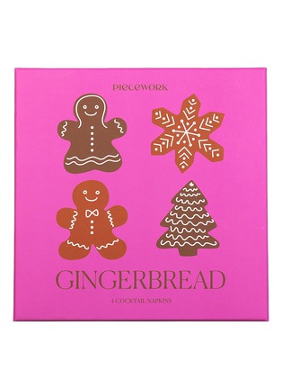 细节 –点击放大 - PIECEWORK - Gingerbread Cocktail Napkins — Set Of 4