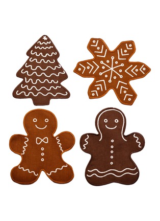 首图 –点击放大 - PIECEWORK - Gingerbread Cocktail Napkins — Set Of 4
