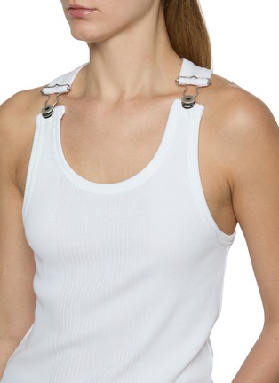  - JEAN PAUL GAULTIER - Overall Buckle Ribbed Cotton Tank Top