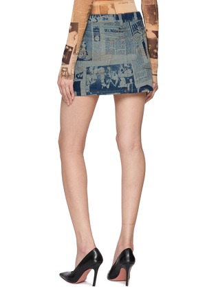 背面 - 点击放大 - JEAN PAUL GAULTIER - Newspaper Print Cotton Mini Skirt