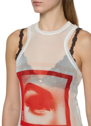  - JEAN PAUL GAULTIER - Re-Edition Eyes Lips Print Meshed Dress