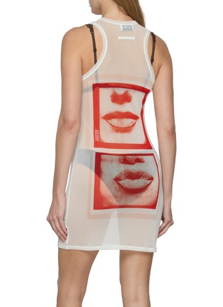 背面 - 点击放大 - JEAN PAUL GAULTIER - Re-Edition Eyes Lips Print Meshed Dress