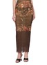 首图 - 点击放大 - JEAN PAUL GAULTIER - Marinière Grape Print Sheer Mesh Long Skirt